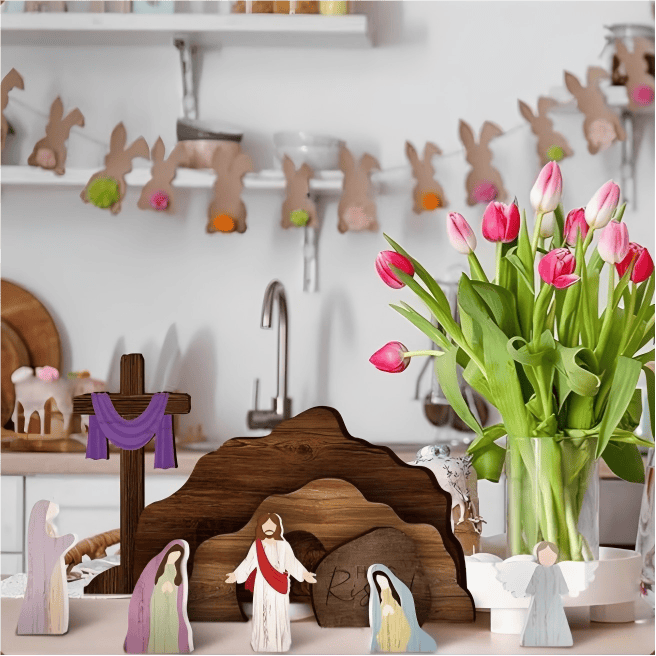 Christianartworkshop Resurrection Scene Easter Decor Set: A Symbol of Eternal Hope - image 2