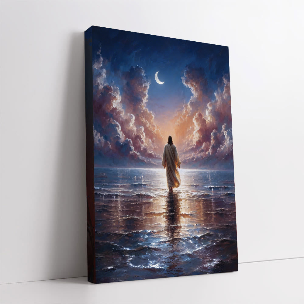 Christianartworkshop Twilight Waters Jesus Faith Wall Art Print: A Daily Reminder of His Calm - image 2
