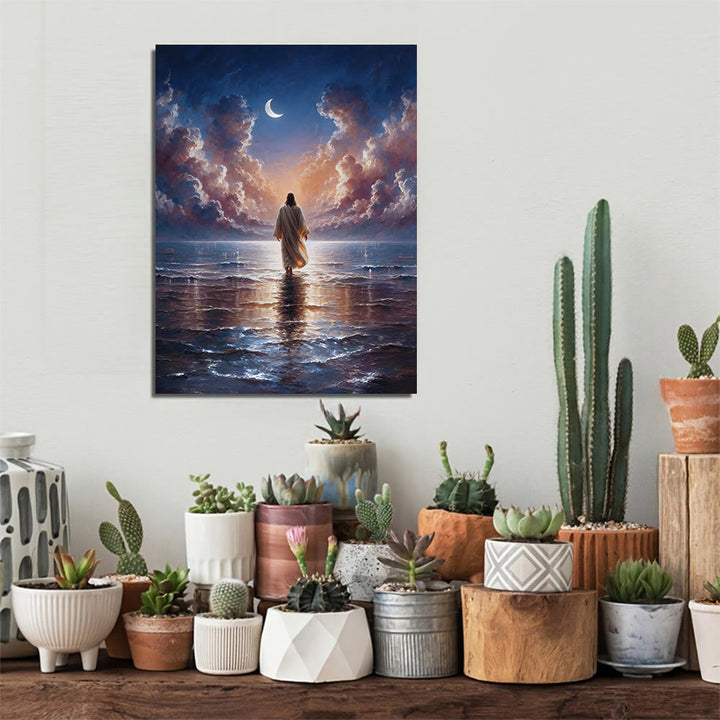 Christianartworkshop Twilight Waters Jesus Faith Wall Art Print: A Daily Reminder of His Calm - image 3