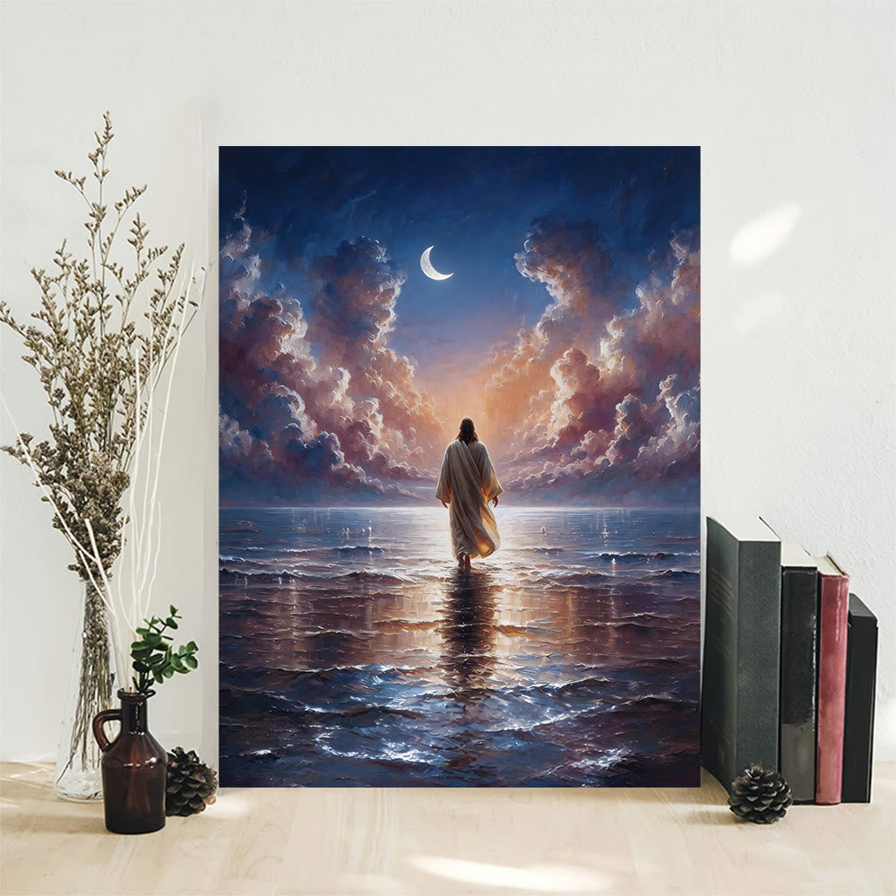 Christianartworkshop Twilight Waters Jesus Faith Wall Art Print: A Daily Reminder of His Calm - image 4