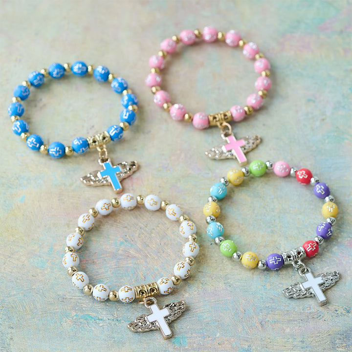 Christianartworkshop Winged Cross Charm Bracelet: A Visual Prayer of Devotion and Connection - image 1