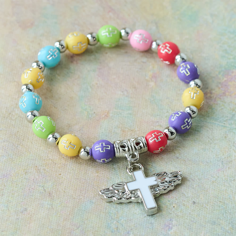 Christianartworkshop Winged Cross Charm Bracelet: A Visual Prayer of Devotion and Connection - Multicolor - image 7