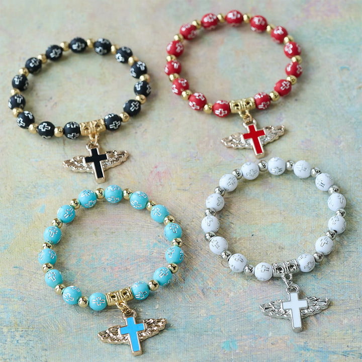Christianartworkshop Winged Cross Charm Bracelet: A Visual Prayer of Devotion and Connection - image 0