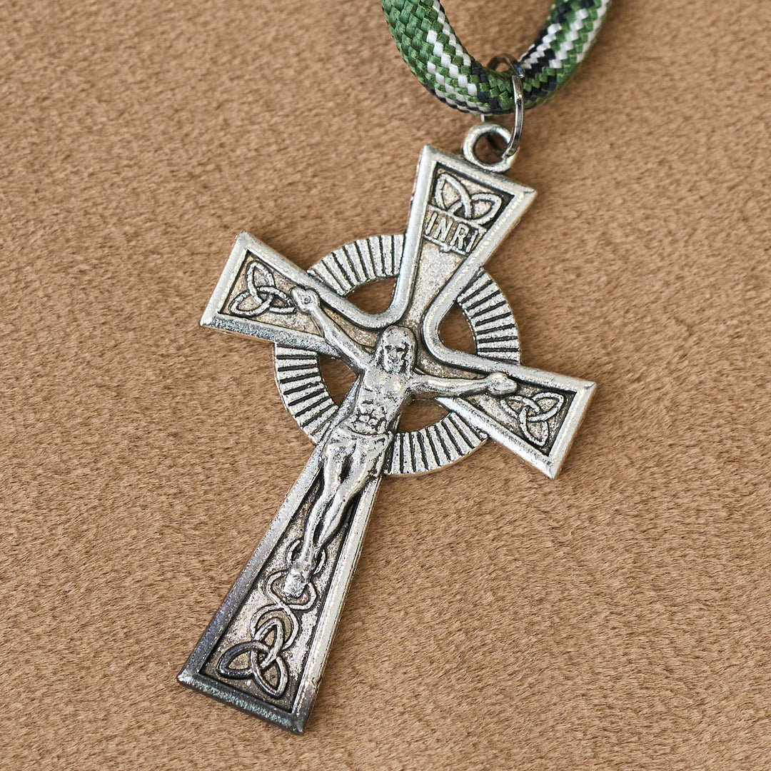 Christianartworkshop Green Aventurine Easter Pocket Rosary with St. Michael Pendant and Celtic Cross - image 7