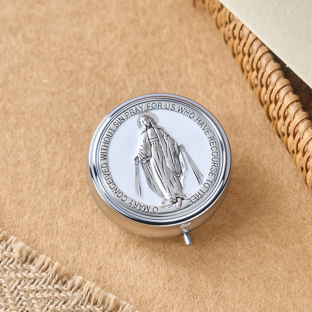 Christianartworkshop Devotional Rosary with Storage Box: Our Lady Medal and Crucifix for Prayerful Reflection - image 7