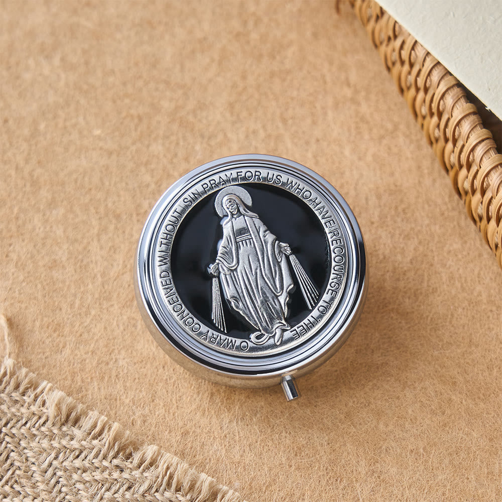 Christianartworkshop Devotional Rosary with Storage Box: Our Lady Medal and Crucifix for Prayerful Reflection - image 11