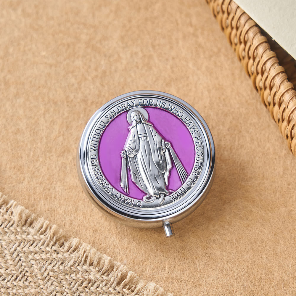 Christianartworkshop Devotional Rosary with Storage Box: Our Lady Medal and Crucifix for Prayerful Reflection - image 13