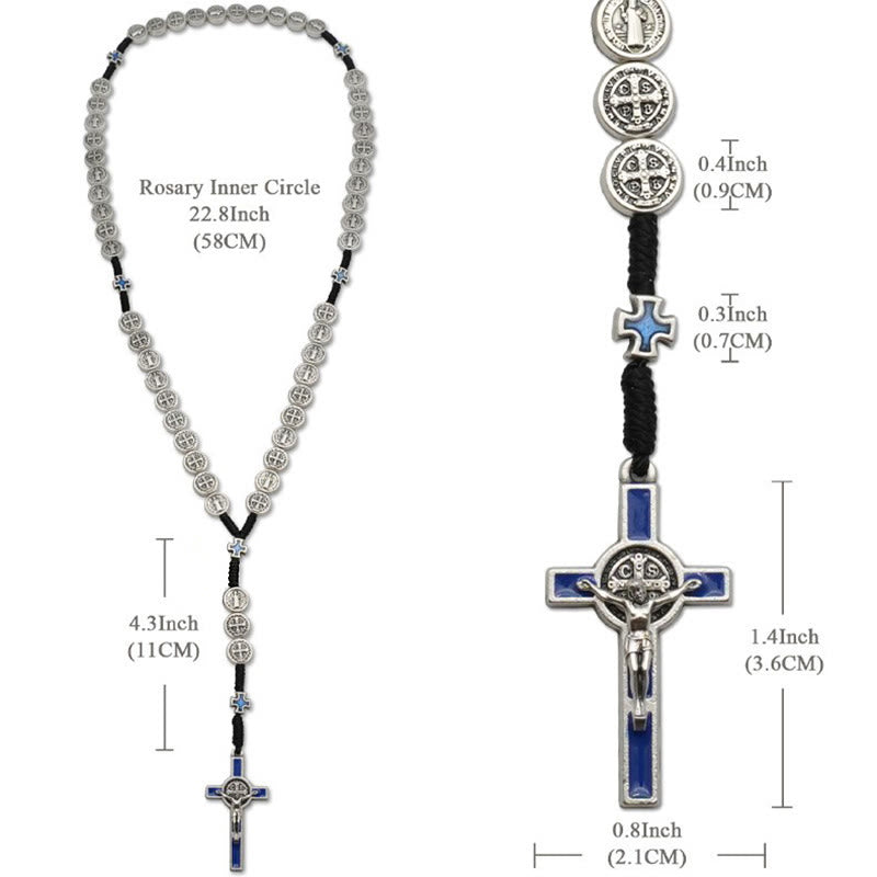 Christianartworkshop St. Benedict Rope a Decade Rosary for Exorcism/Praying (4 colors) - image 9