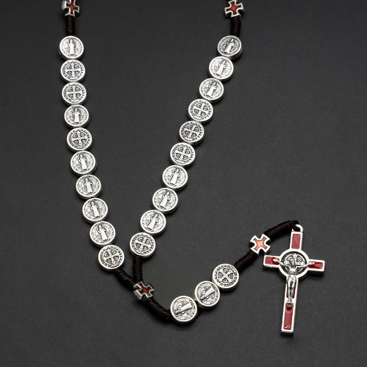 Christianartworkshop St. Benedict Rope a Decade Rosary for Exorcism/Praying (4 colors) - image 4