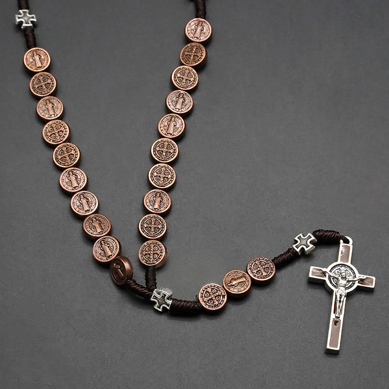 Christianartworkshop St. Benedict Rope a Decade Rosary for Exorcism/Praying (4 colors) - image 6