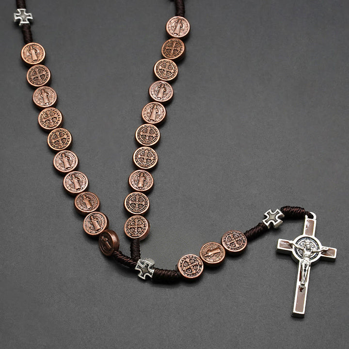 Christianartworkshop St. Benedict Rope a Decade Rosary for Exorcism/Praying (4 colors) - image 6