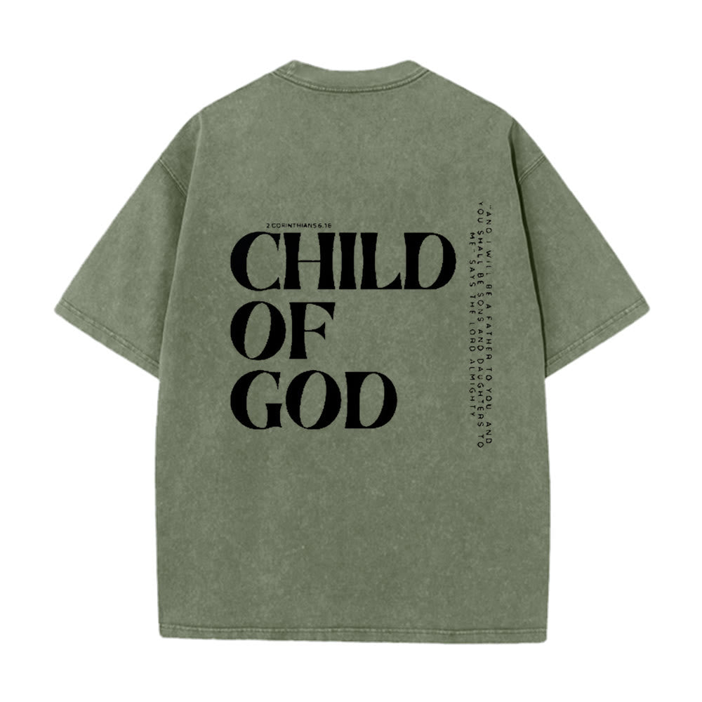 Christianartworkshop Child of God Graphic Unisex Washed T-Shirt - image 21