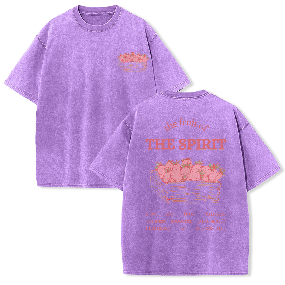 Christianartworkshop Fruit Of The Spirit Unisex Washed T-Shirt - Purple - 5XL - image 25
