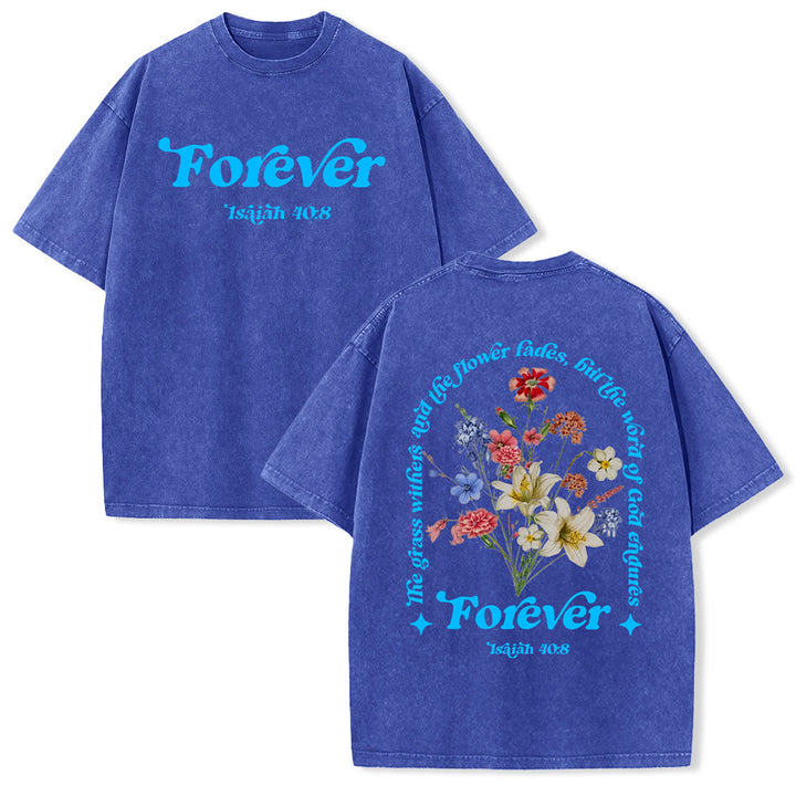 Christianartworkshop Eternal Word of God Unisex Washed T-Shirt - Blue - 5XL - image 23