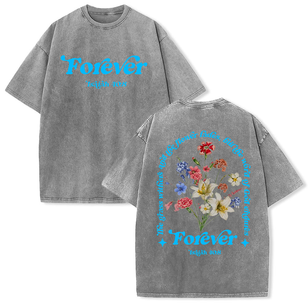 Christianartworkshop Eternal Word of God Unisex Washed T-Shirt - Grey - 5XL - image 17