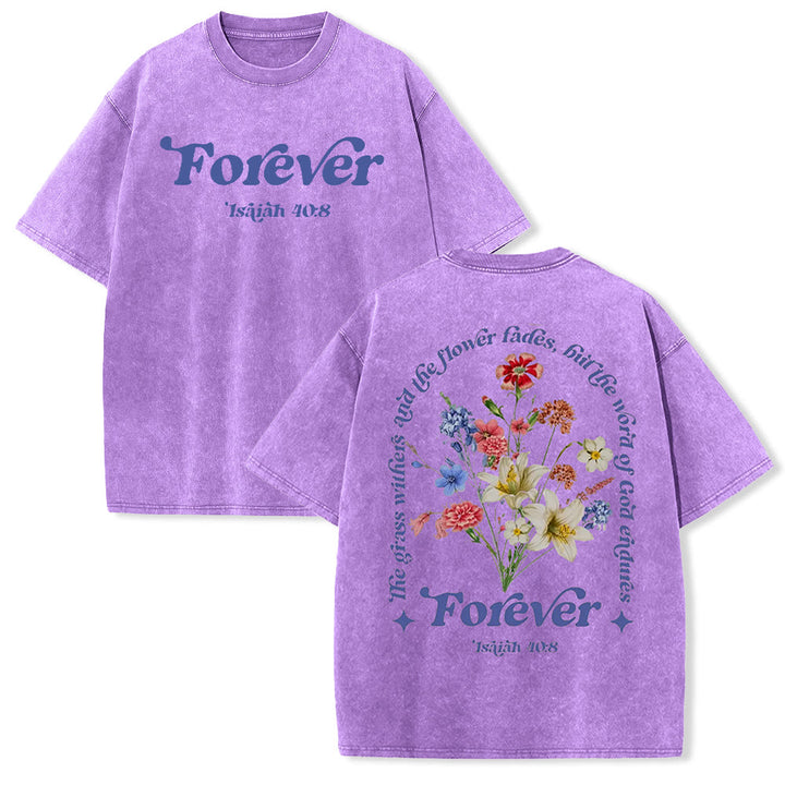 Christianartworkshop Eternal Word of God Unisex Washed T-Shirt - Purple - 5XL - image 2