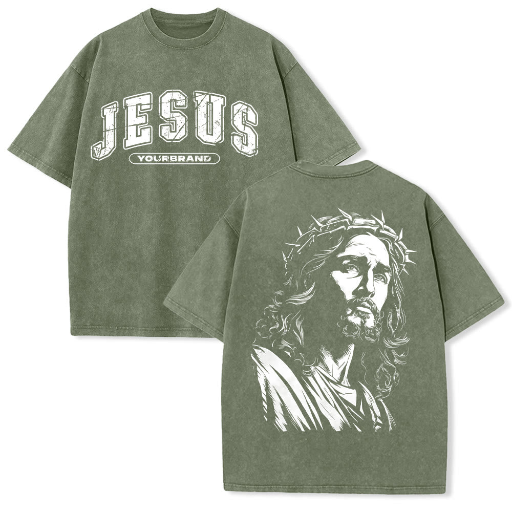 Christianartworkshop Vintage Style Jesus Christ Unisex Washed T