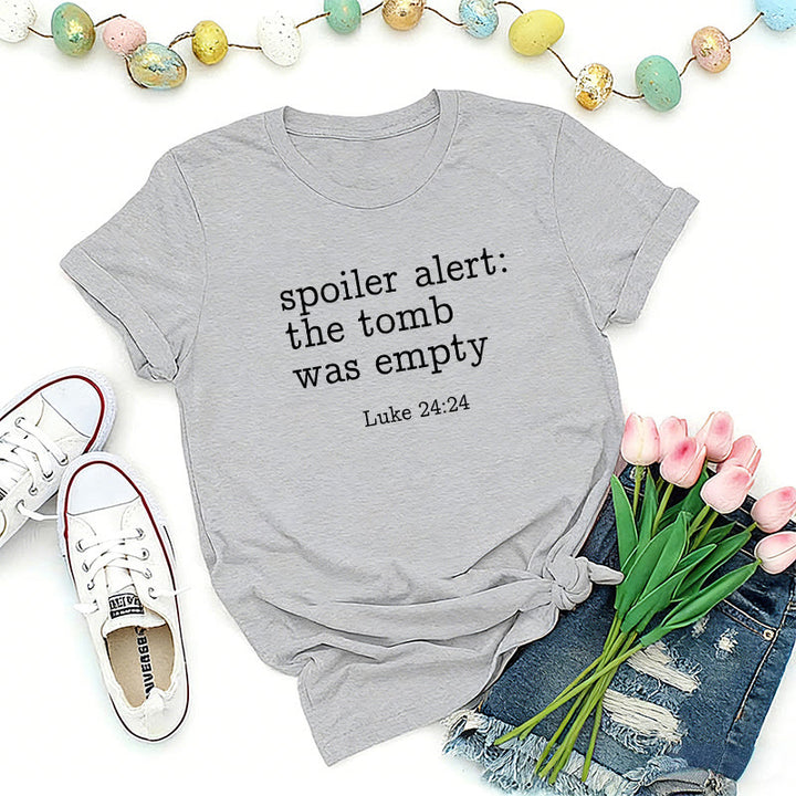 Christianartworkshop Luke 24:24 Empty Tomb Scripture Premium T-Shirt - Grey - 2XL - image 0