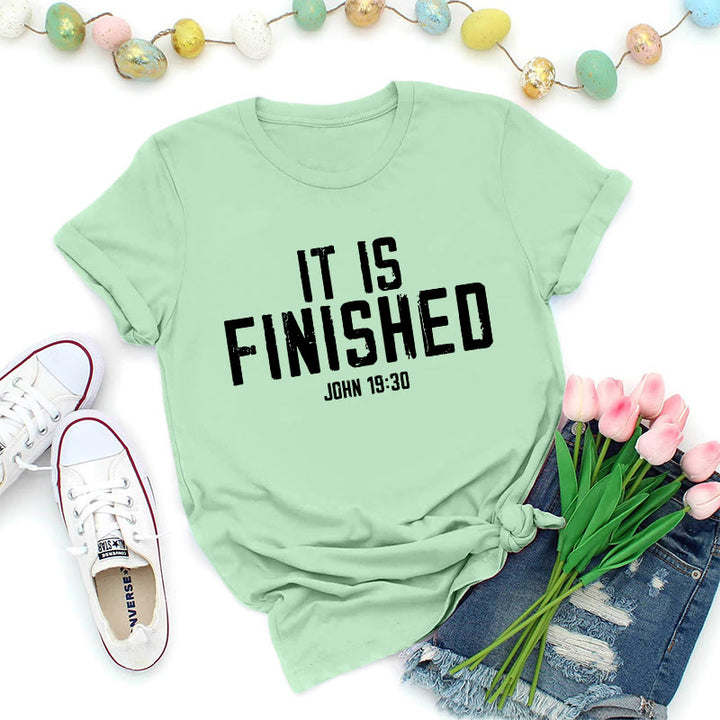 Christianartworkshop John 19:30 It Is Finished Distressed Premium T-Shirt - Light Green - 2XL - image 6