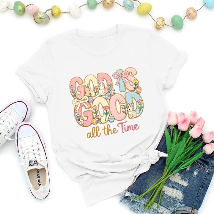 Christianartworkshop God Is Good Easter Motif Premium T-Shirt - White - 2XL - image 5