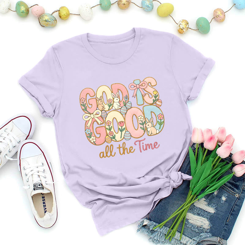 Christianartworkshop God Is Good Easter Motif Premium T-Shirt - Purple - 2XL - image 8