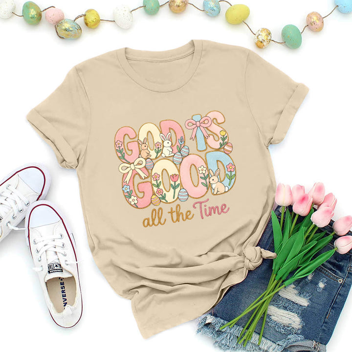 Christianartworkshop God Is Good Easter Motif Premium T-Shirt - Beige - 2XL - image 2