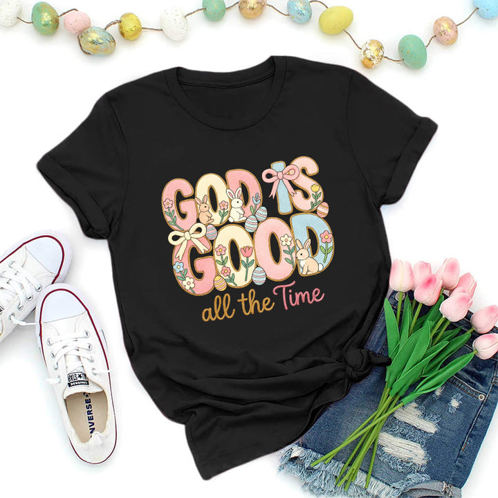 Christianartworkshop God Is Good Easter Motif Premium T-Shirt - Black - 2XL - image 6