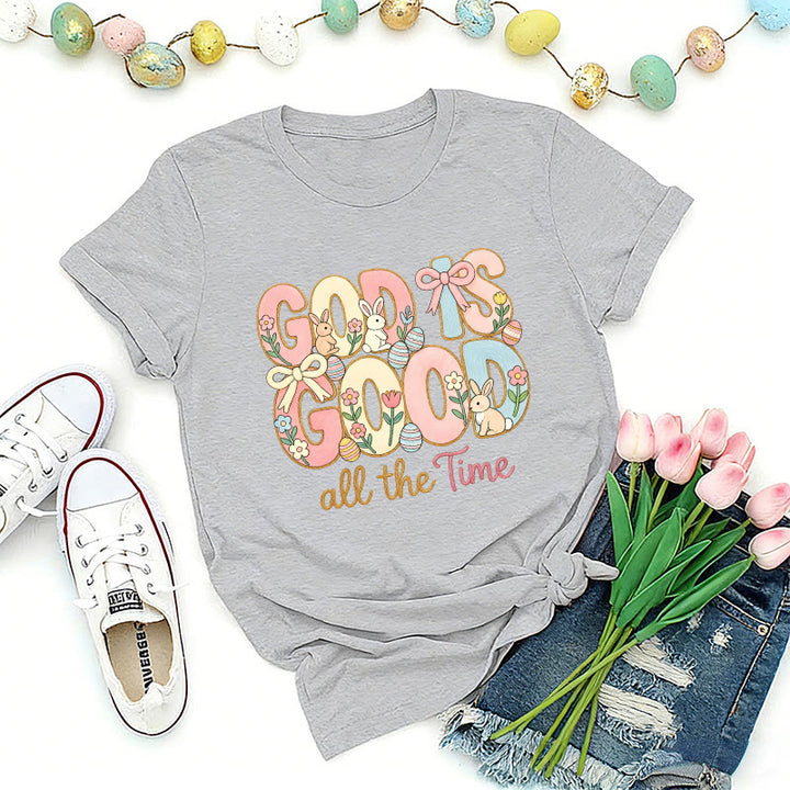 Christianartworkshop God Is Good Easter Motif Premium T-Shirt - Grey - 2XL - image 4