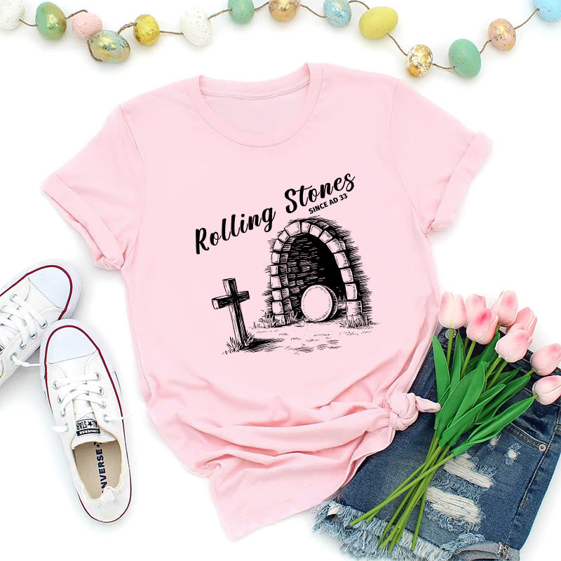 Christianartworkshop Rolling Stones Resurrection Premium T-Shirt - Pink - 2XL - image 1