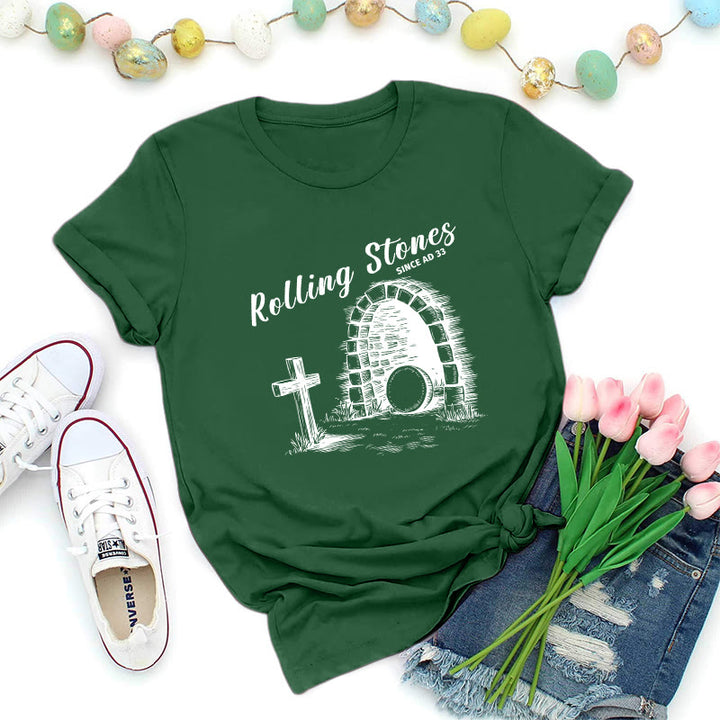 Christianartworkshop Rolling Stones Resurrection Premium T-Shirt - Dark Green - 2XL - image 5