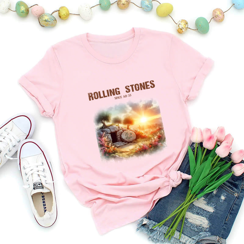 Christianartworkshop Faith-Inspired Rolling Stones T-Shirt - Pink - 2XL - image 2