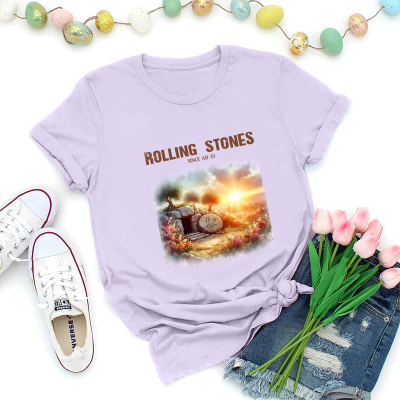 Christianartworkshop Faith-Inspired Rolling Stones T-Shirt - Purple - 2XL - image 7