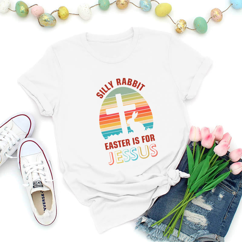 Christianartworkshop Easter Is For Jesus Retro Premium T-Shirt - White - 2XL - image 0