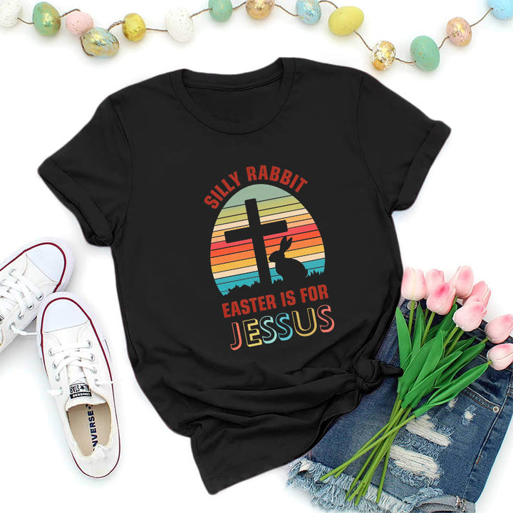 Christianartworkshop Easter Is For Jesus Retro Premium T-Shirt - Black - 2XL - image 1