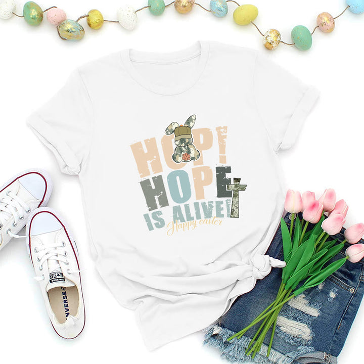 Christianartworkshop Hope Is Alive Easter Premium T-Shirt - White - 2XL - image 1