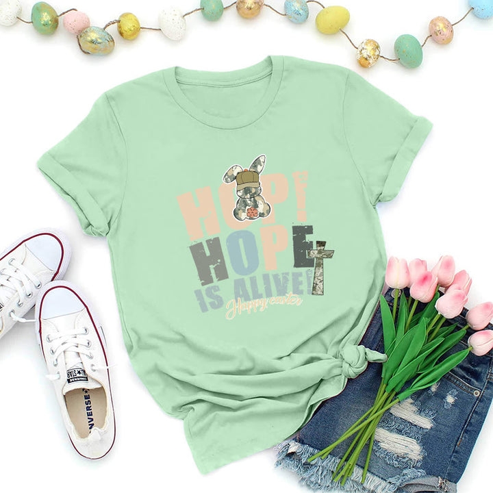 Christianartworkshop Hope Is Alive Easter Premium T-Shirt - Light Green - 2XL - image 5