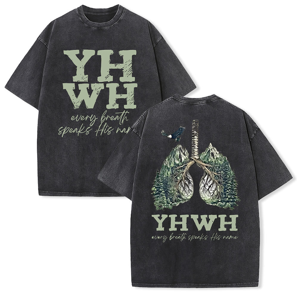 Christianartworkshop Every Breath Speaks His Name Unisex Washed T-shirt - image 20
