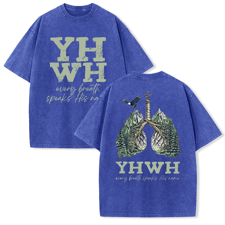 Christianartworkshop Every Breath Speaks His Name Unisex Washed T-shirt - image 8