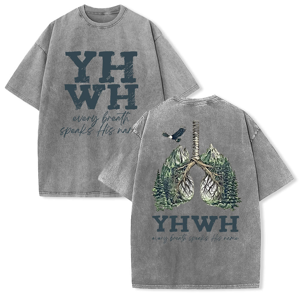 Christianartworkshop Every Breath Speaks His Name Unisex Washed T-shirt - image 17