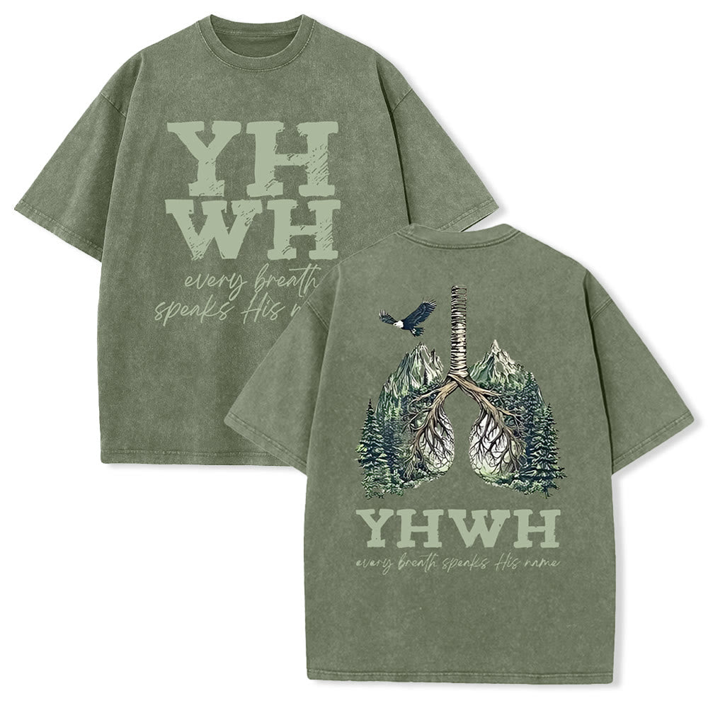 Christianartworkshop Every Breath Speaks His Name Unisex Washed T-shirt - image 11