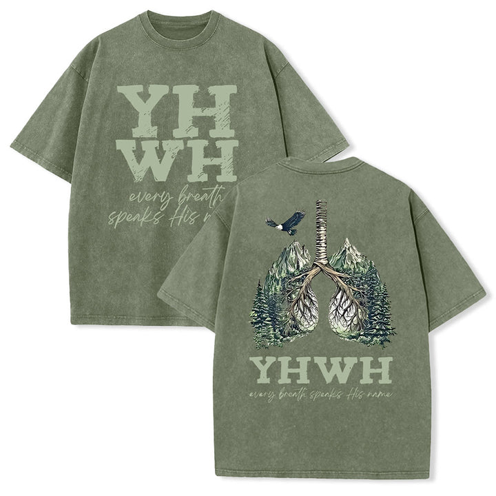 Christianartworkshop Every Breath Speaks His Name Unisex Washed T-shirt - image 11