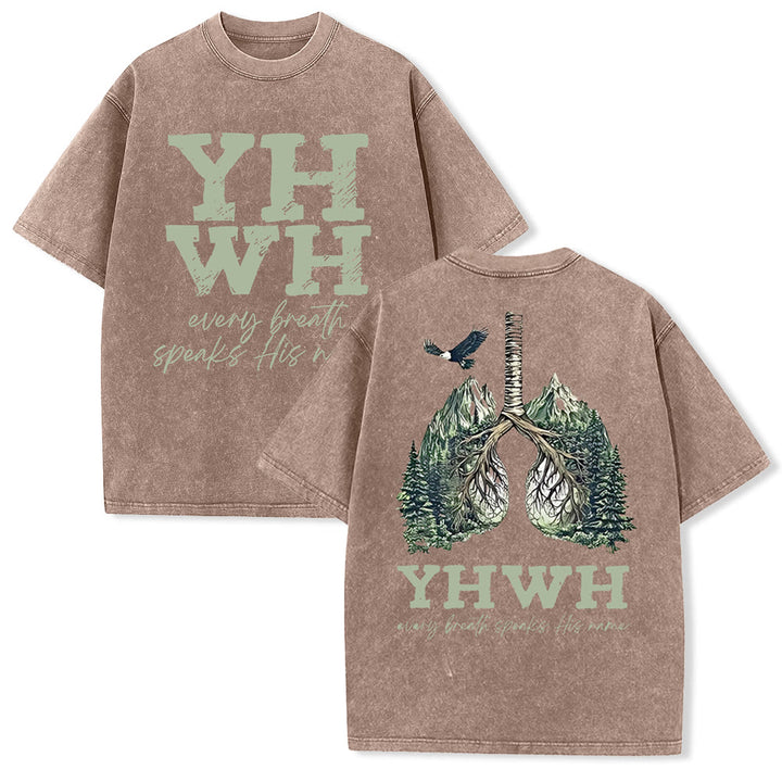 Christianartworkshop Every Breath Speaks His Name Unisex Washed T-shirt - image 23