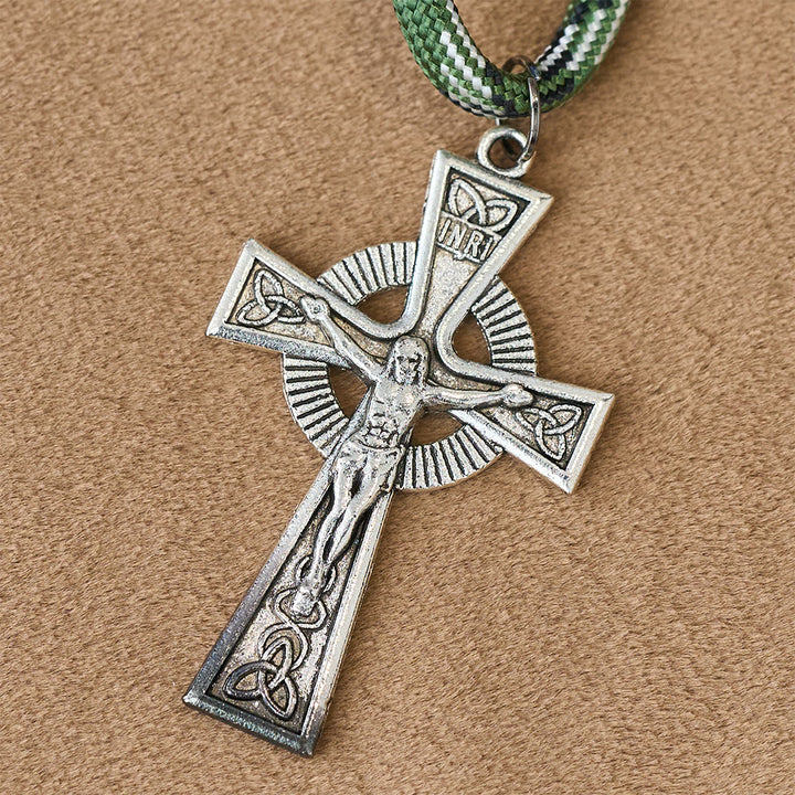 Christianartworkshop Green Aventurine Easter Pocket Rosary with St. Michael Pendant and Celtic Cross - image 5