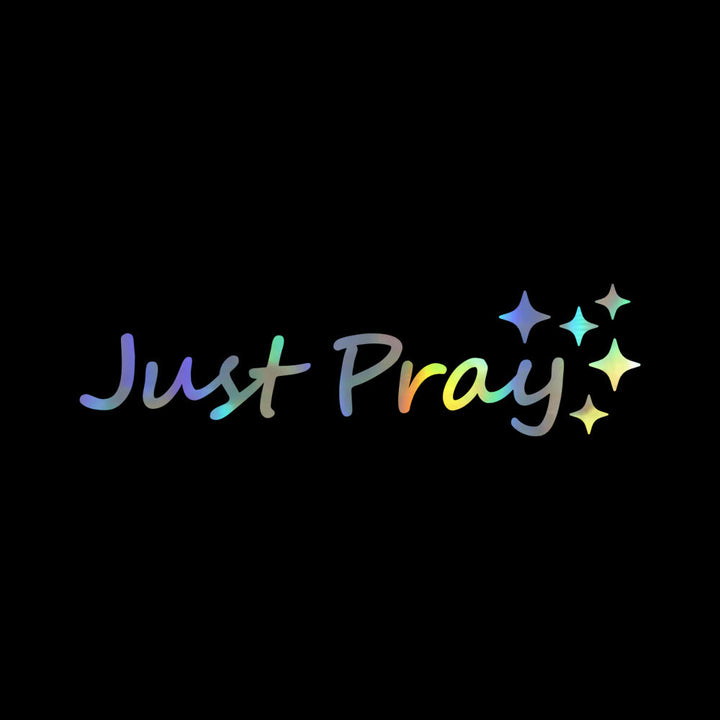 Christianartworkshop Just Pray Star Accent Car Sticker: A Daily Reminder of Prayerful Devotion for Vehicles - Laser - Set of 10 - image 8