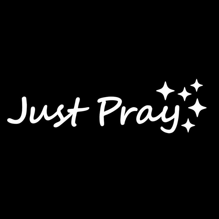 Christianartworkshop Just Pray Star Accent Car Sticker: A Daily Reminder of Prayerful Devotion for Vehicles - White - Set of 10 - image 4