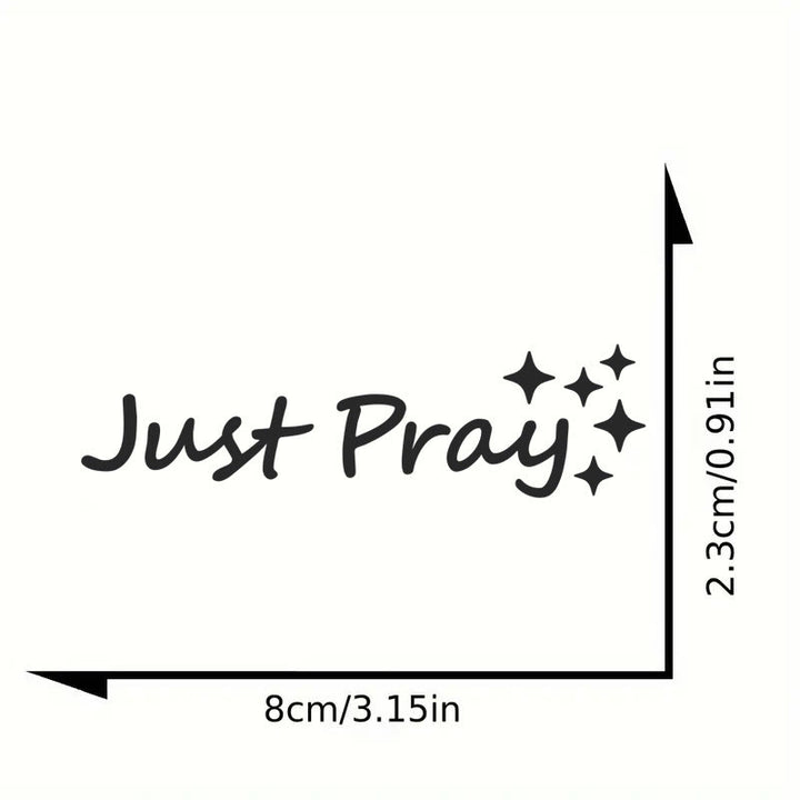 Christianartworkshop Just Pray Star Accent Car Sticker: A Daily Reminder of Prayerful Devotion for Vehicles - image 15