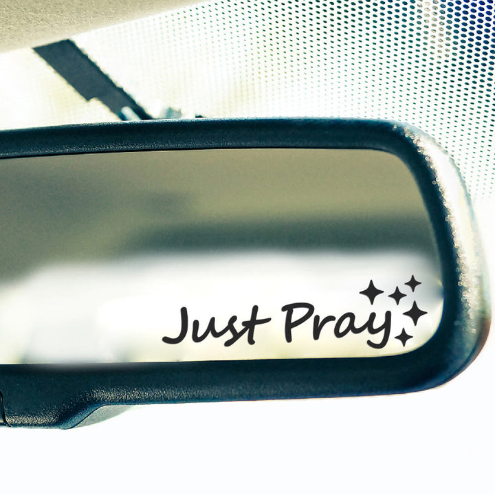Christianartworkshop Just Pray Star Accent Car Sticker: A Daily Reminder of Prayerful Devotion for Vehicles - image 2