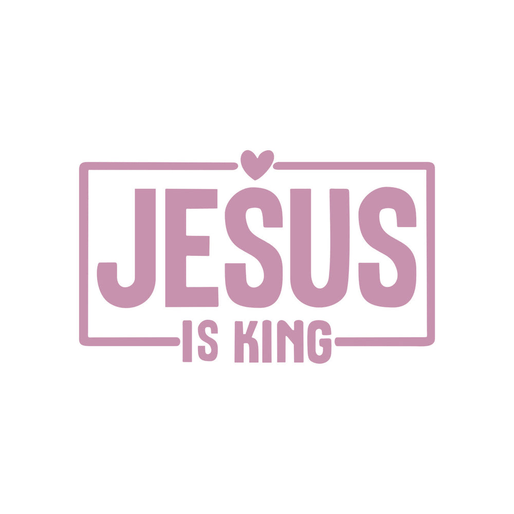Christianartworkshop Jesus Is King Heart Accent Car Sticker: A Sacred Symbol of Prayer for Daily Travel - image 1