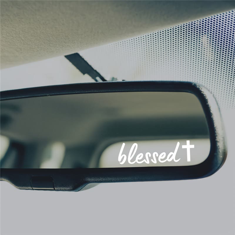 Christianartworkshop Blessed Cross Accent Car Sticker: A Sacred Symbol of Prayer for Daily Travel - image 1