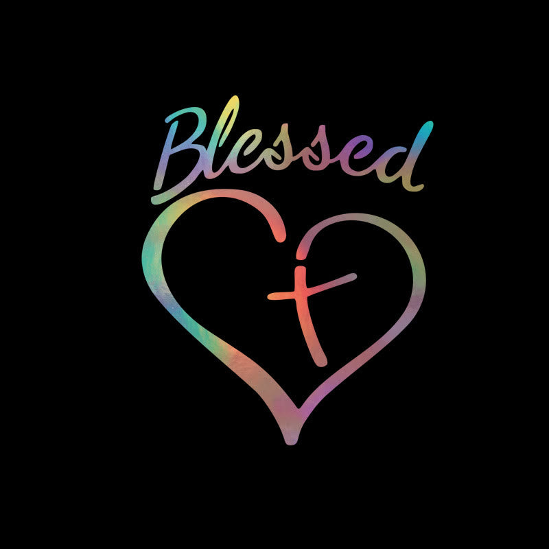Christianartworkshop Blessed Heart & Cross Accent Car Sticker: A Gentle Nudge to Pause and Pray - image 7